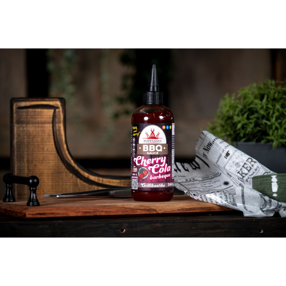 Poppamies BBQ Sauce Cherry Cola barbeque grillikastike 360 g