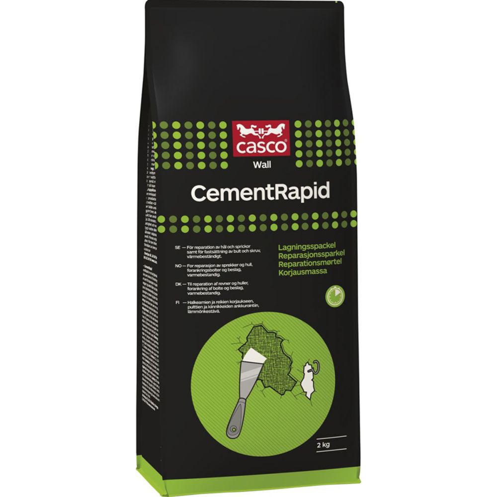 Casco CementRapid kiinnitys- ja korjausmassa tulenkestävä 2 kg