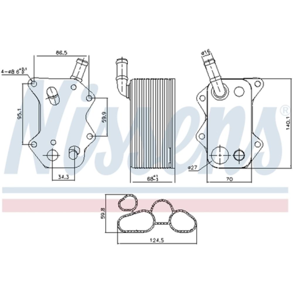 Õliradiaator, mootoriõli 30-04244