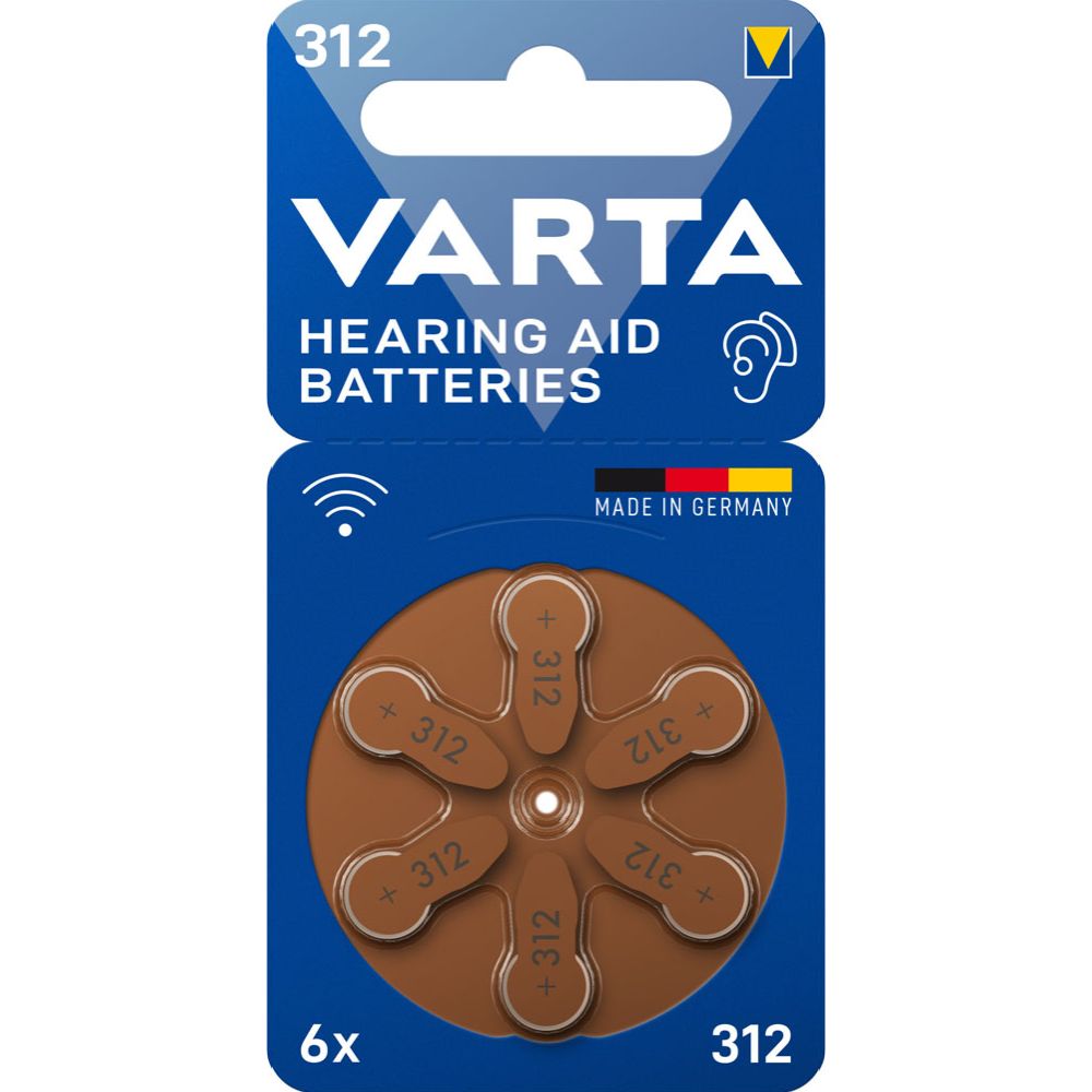 VARTA hörapparatsbatteri 312 (PR41) 6 st.