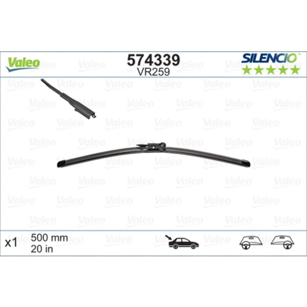 Valeo Silencio VM259/VR259 takapyyhkijänsulka 50 cm