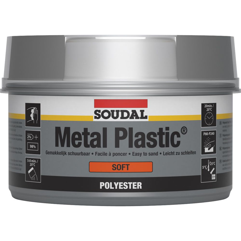 Soudal Metal Plastic Soft plastspackel 1 kg