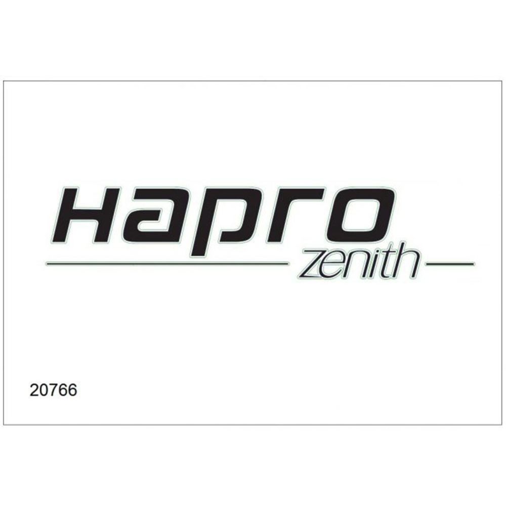 Hapro 20766 Zenith küljekleebis must (Titanium/Pure White)