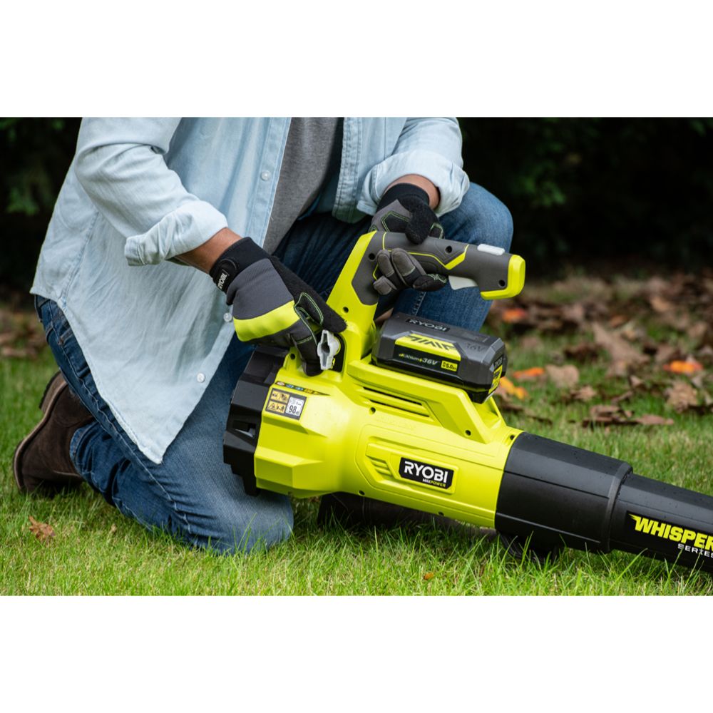 Ryobi MAX POWER akkupuhallin RY36BLXA-140P (2 x 4,0 Ah)