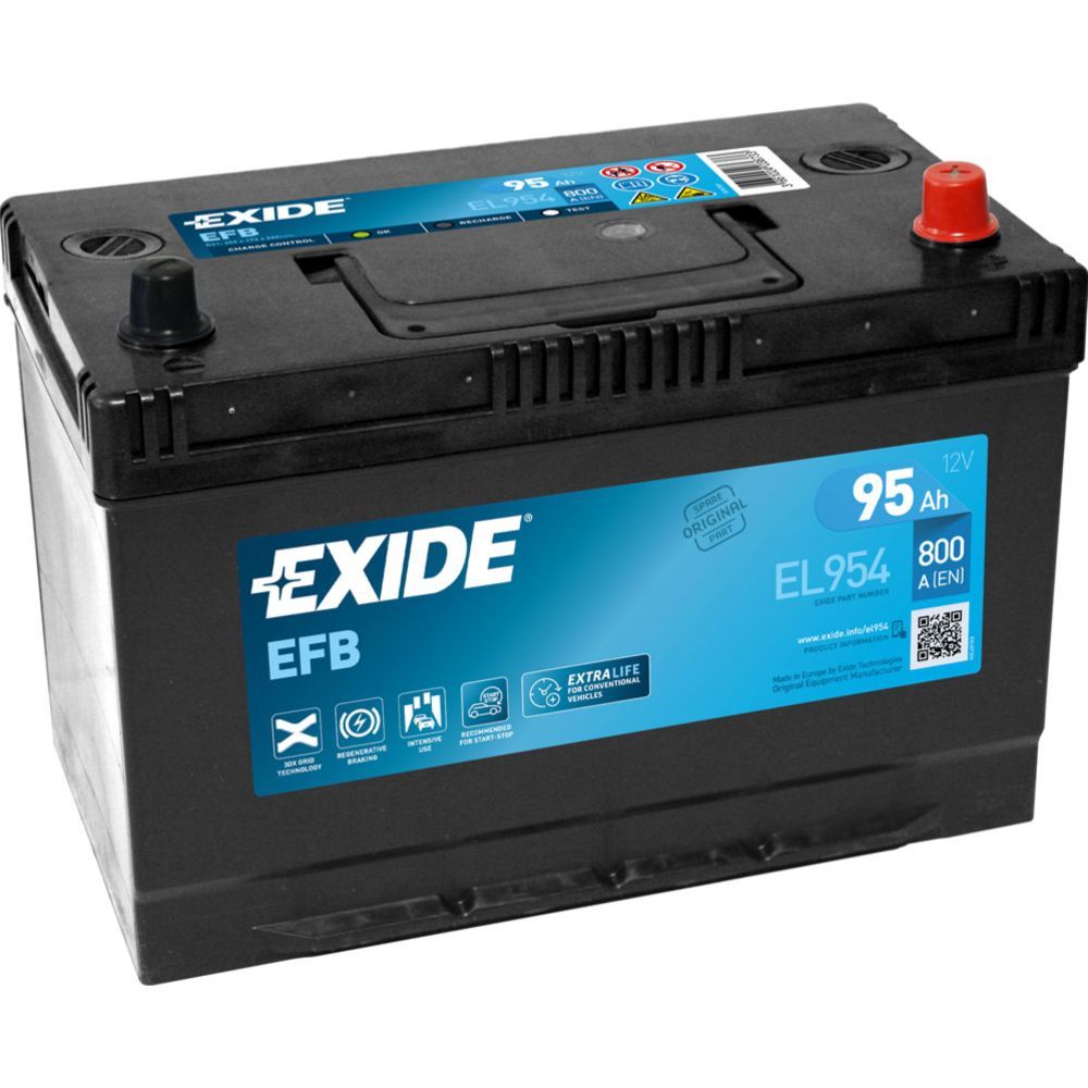 Exide EL954 95Ah/800A akku P306xL173xK222