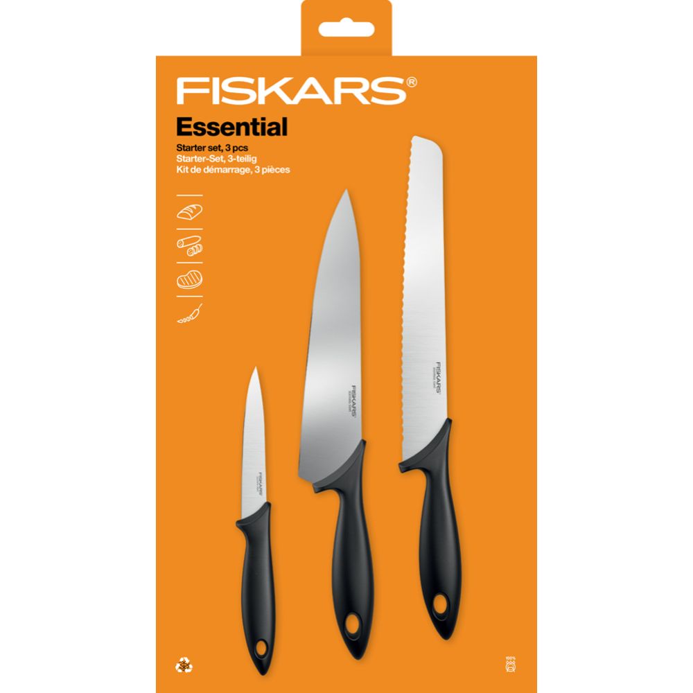 Fiskars Essential veitsisetti 3 kpl