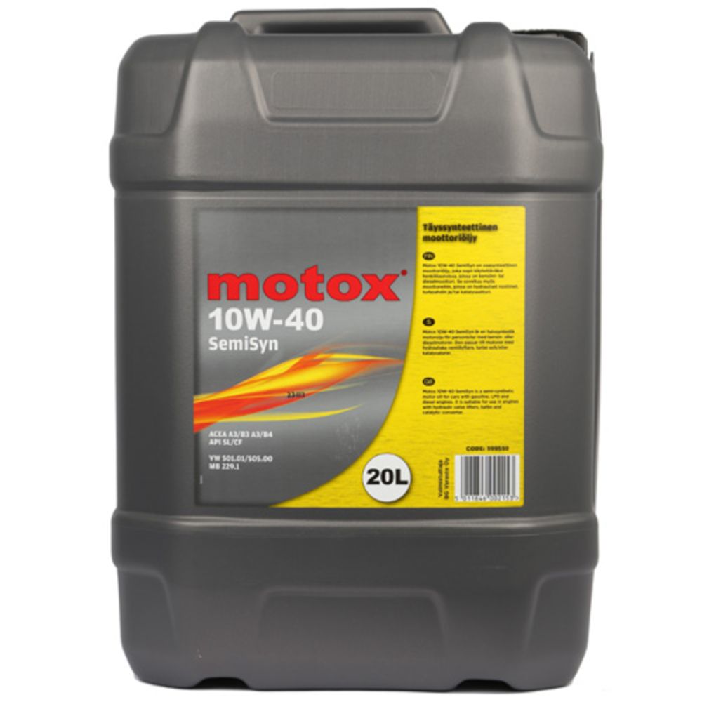 Motox SemiSyn 10W-40 SL/CF mootoriõli, 20 l