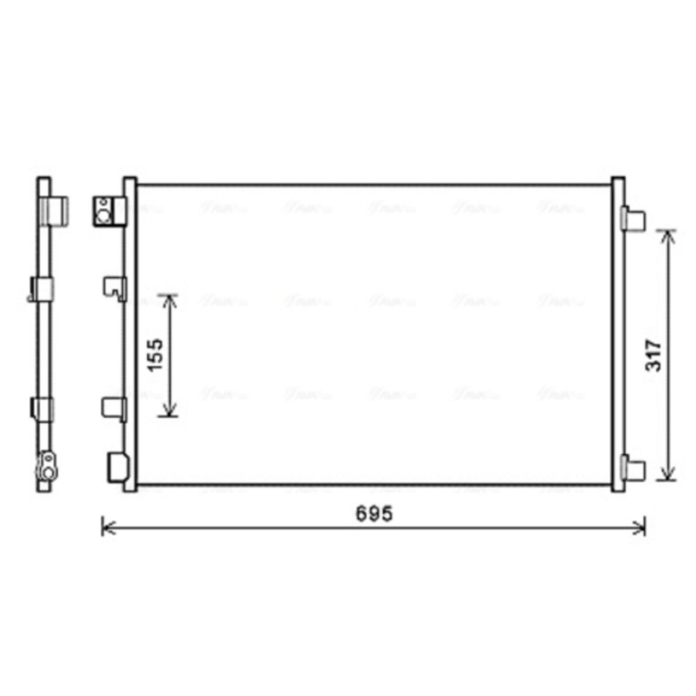 Ilmastointilaitteen lauhdutin 30-00491