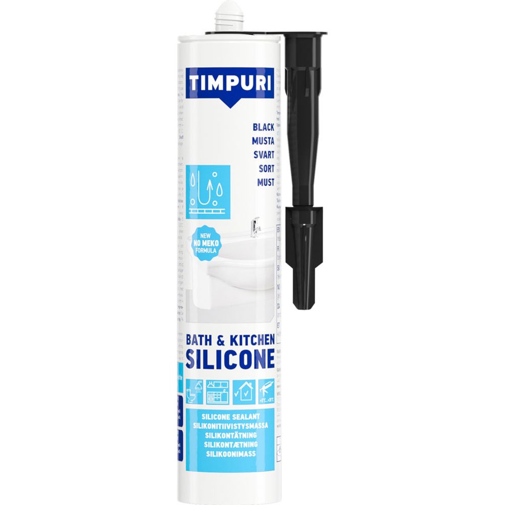 Timpuri Bath & Kitchen saniteettisilikoni musta 310 ml