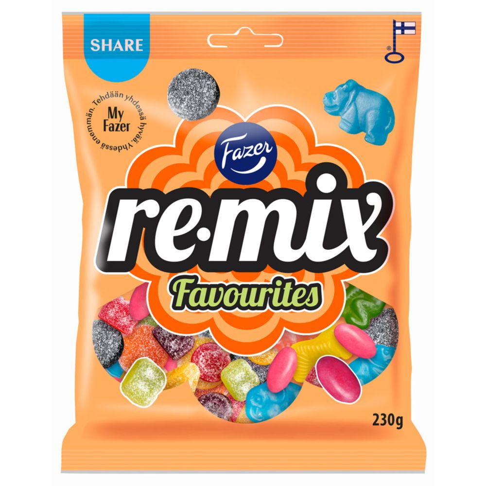 Fazer Remix Favourites karkkipussi 230 g